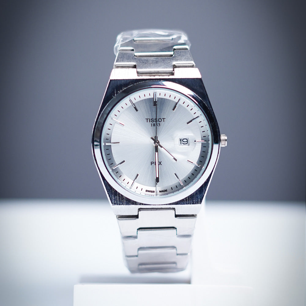 Tissot 1853 PRX – Elegant Swiss Stainless Steel Watch | Silver.