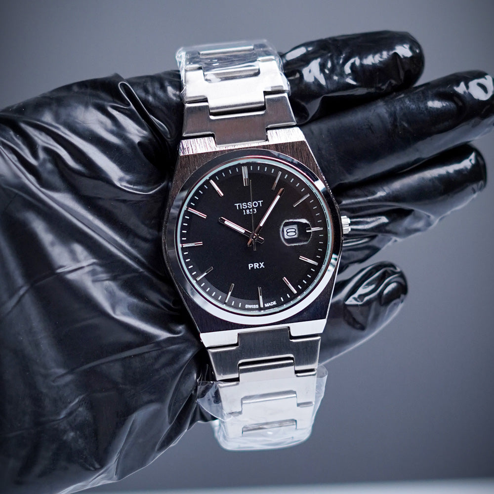 Tissot 1853 PRX – Elegant Swiss Stainless Steel Watch | Black.