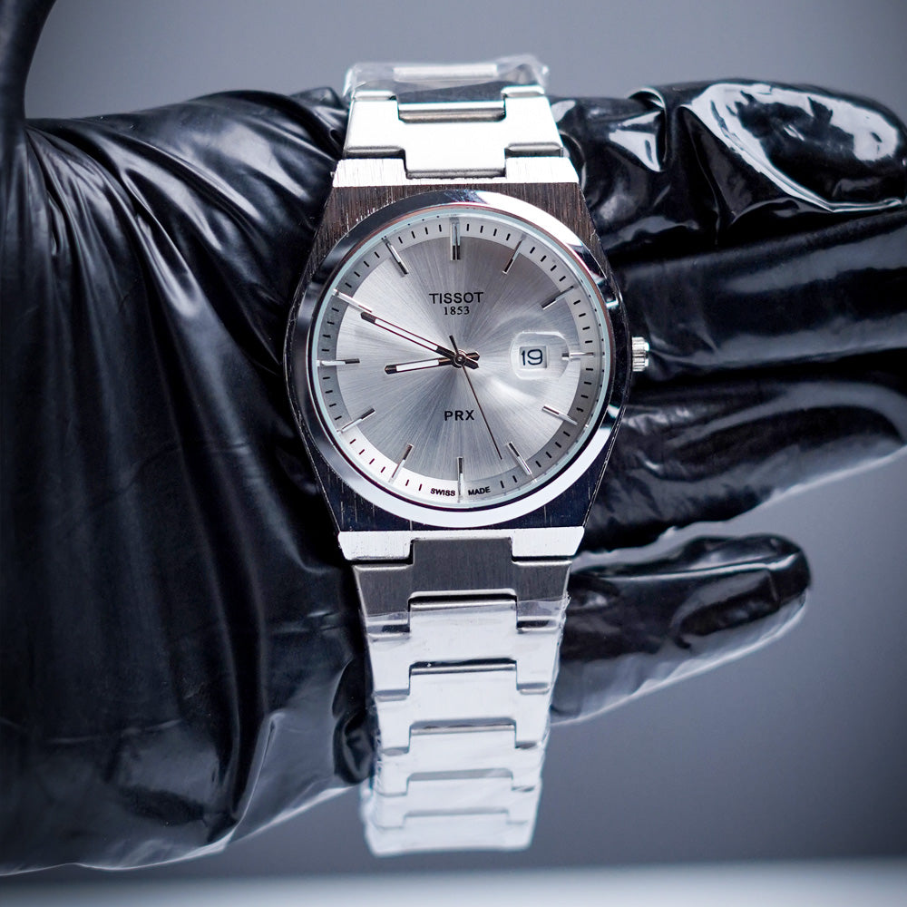 Tissot 1853 PRX – Elegant Swiss Stainless Steel Watch | Silver.